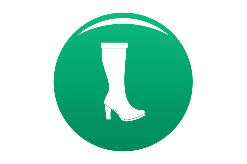 woman-boots-icon-vector-green