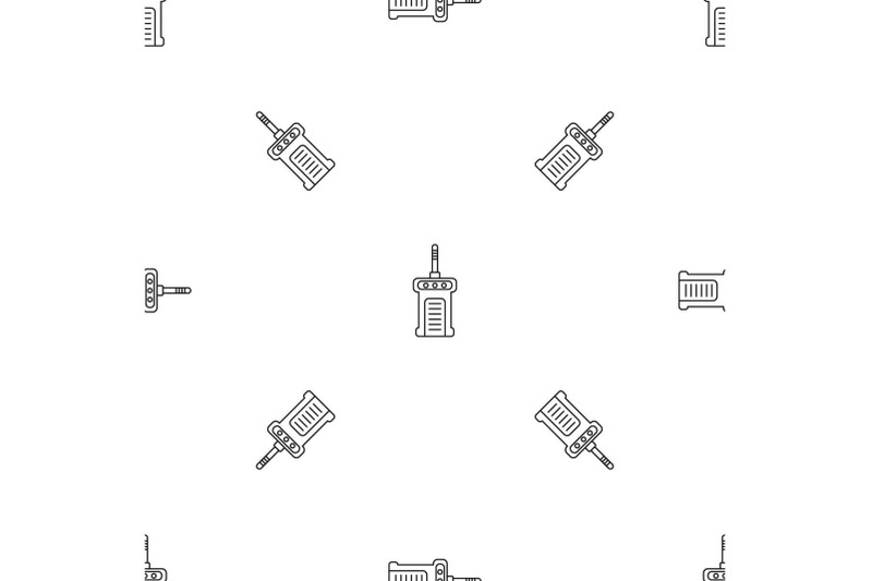 portable-radio-pattern-seamless-vector