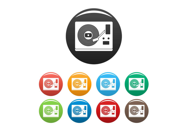 vinyl-player-icons-set-color