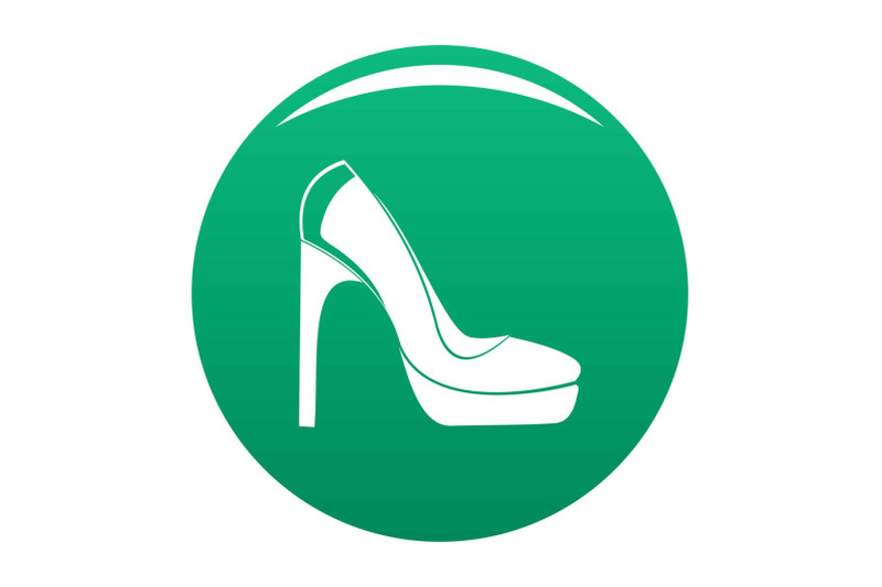 woman-shoes-icon-vector-green