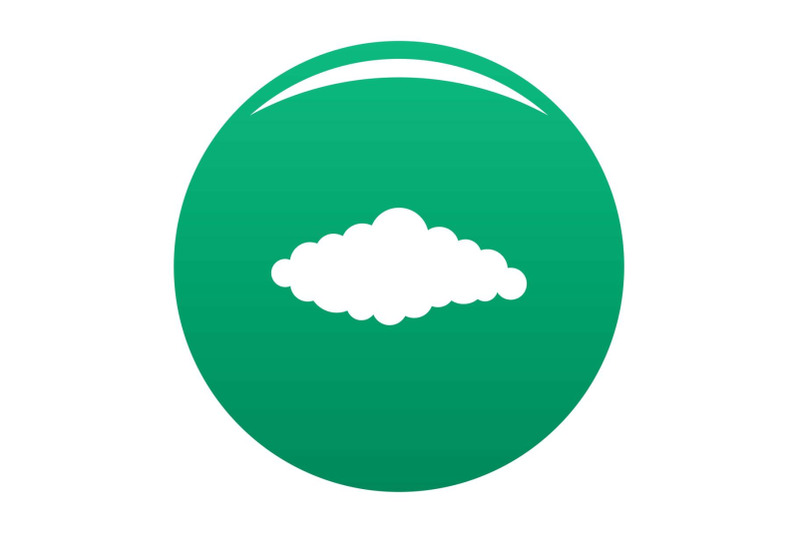 fluffy-cloud-icon-vector-green