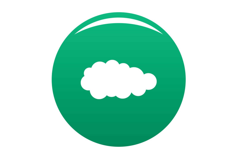 summer-cloud-icon-vector-green