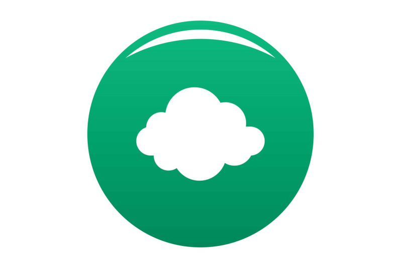 autumn-cloud-icon-vector-green
