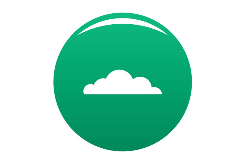 cumulus-cloud-icon-vector-green
