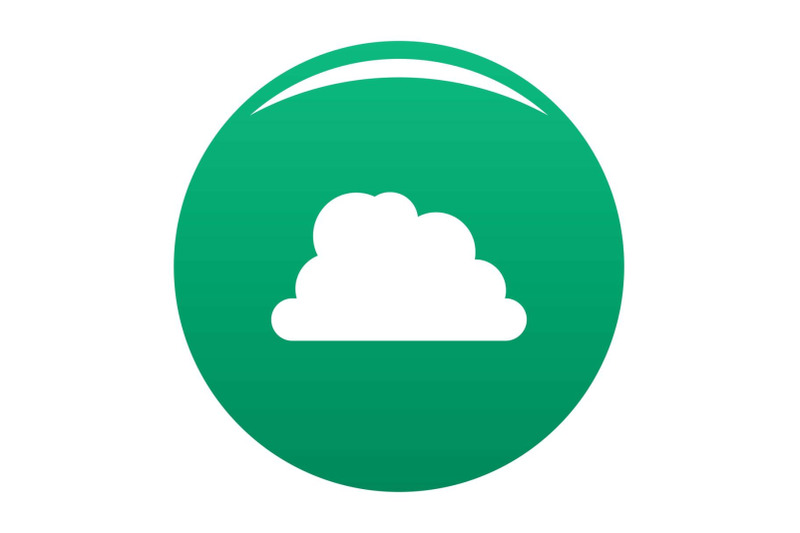 mountainous-cloud-icon-vector-green