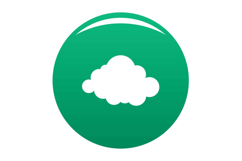 deformed-cloud-icon-vector-green