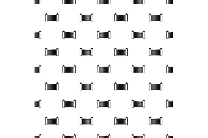 fence-with-turret-pattern-seamless-vector