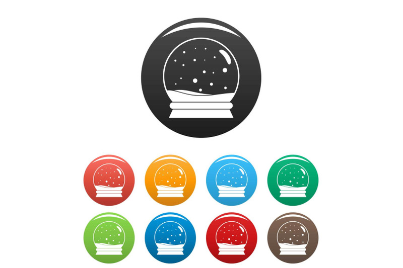 snow-glass-ball-icons-set-color