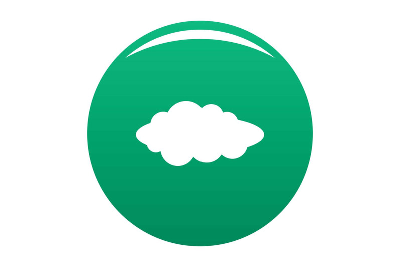 cloud-composition-icon-vector-green