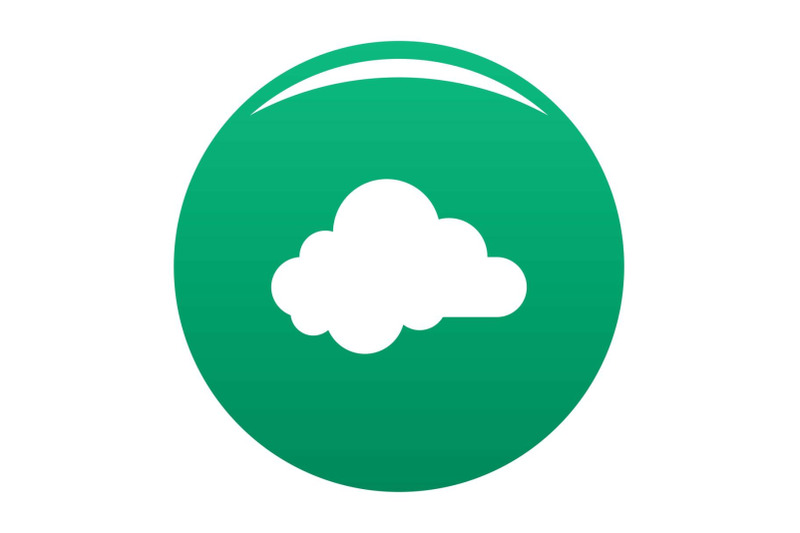 small-cloud-icon-vector-green