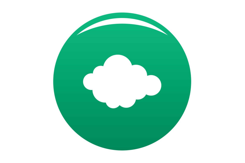 high-layered-cloud-icon-vector-green