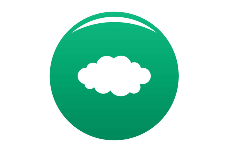 luminous-translucent-cloud-icon-vector-green