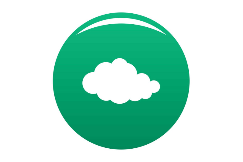 translucent-cloud-icon-vector-green