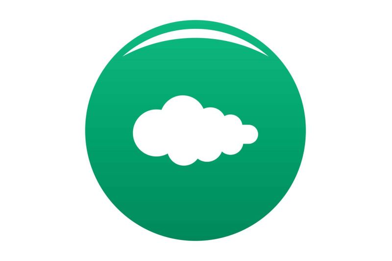 cloud-with-fallout-icon-vector-green