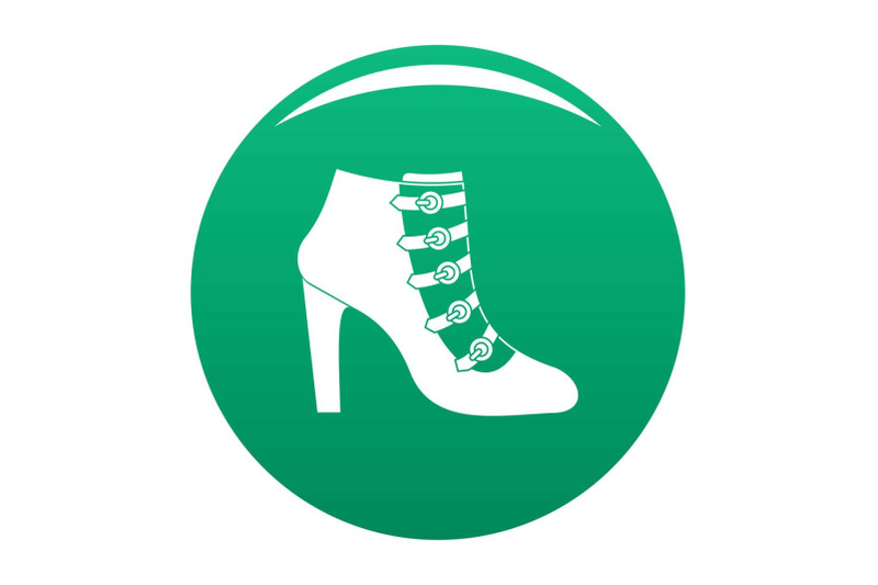 woman-shoes-icon-vector-green