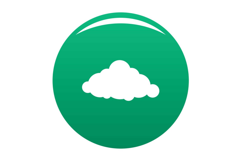 fixed-cloud-icon-vector-green