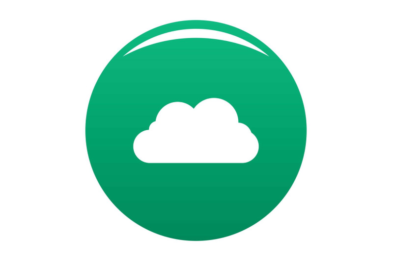 flying-cloud-icon-vector-green