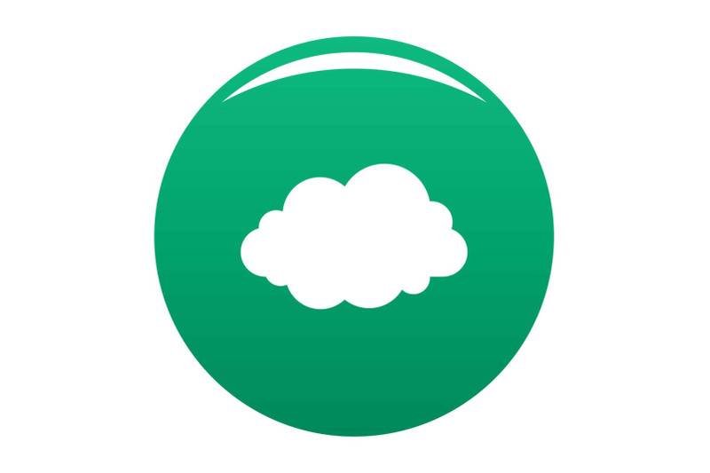 wavy-cloud-icon-vector-green