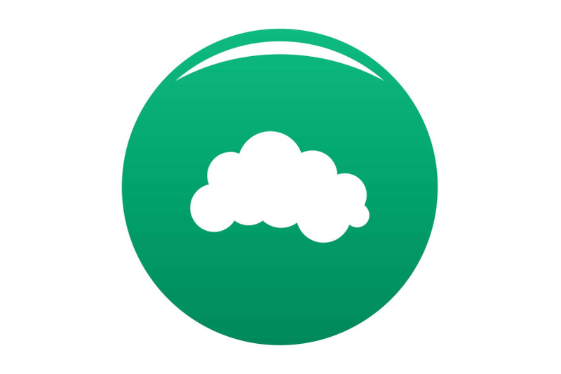 night-cloud-icon-vector-green