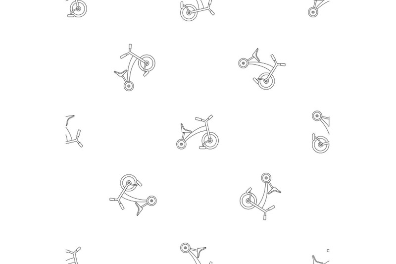 children-tricycle-pattern-seamless-vector