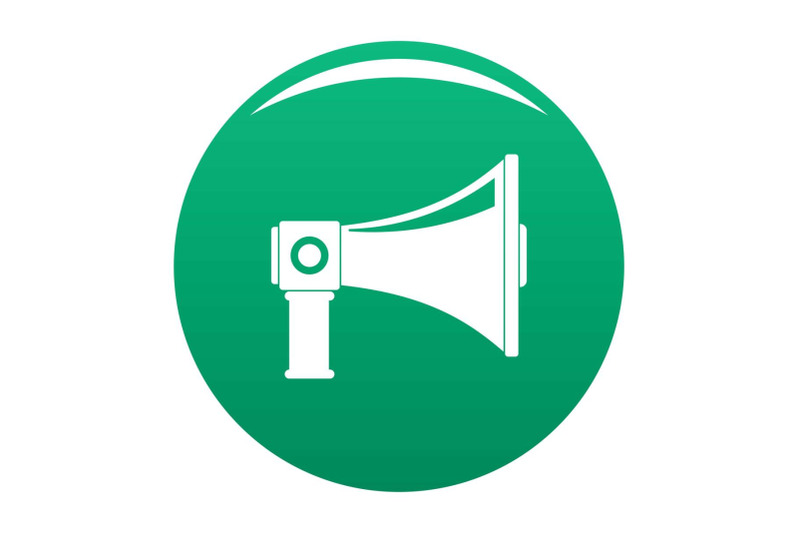 single-megaphone-icon-vector-green