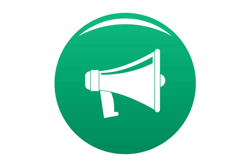 antique-megaphone-icon-vector-green