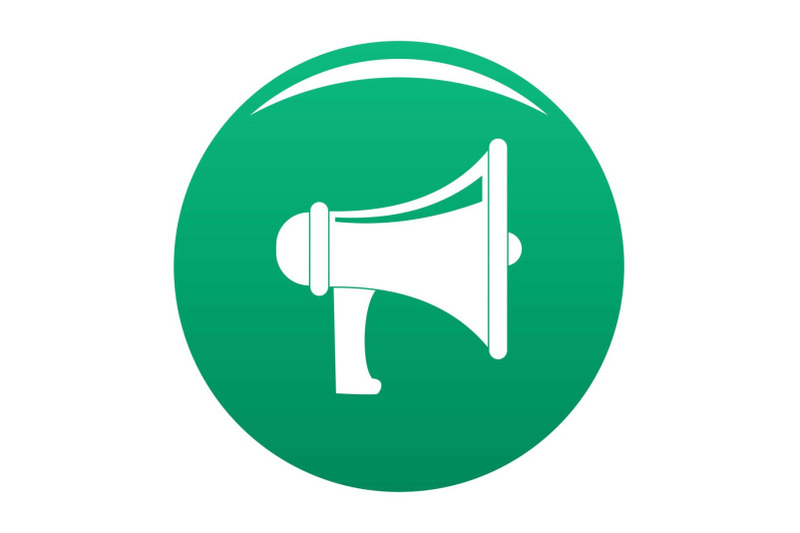 professional-megaphone-icon-vector-green