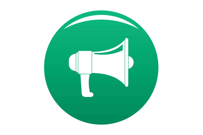 one-megaphone-icon-vector-green
