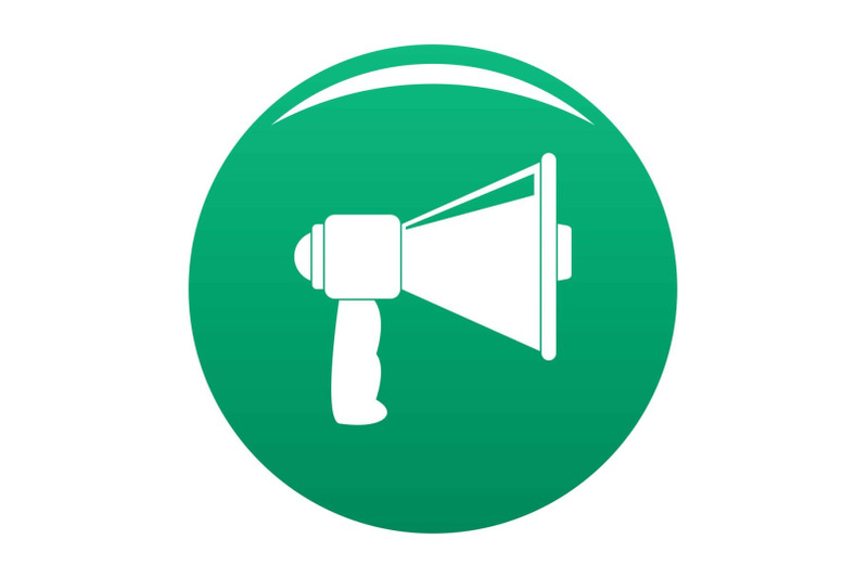 small-megaphone-icon-vector-green