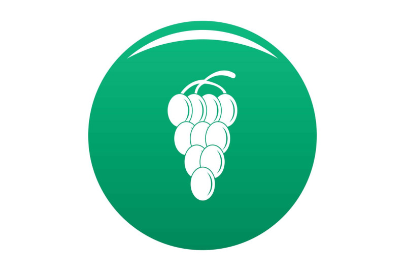 cluster-grape-icon-vector-green