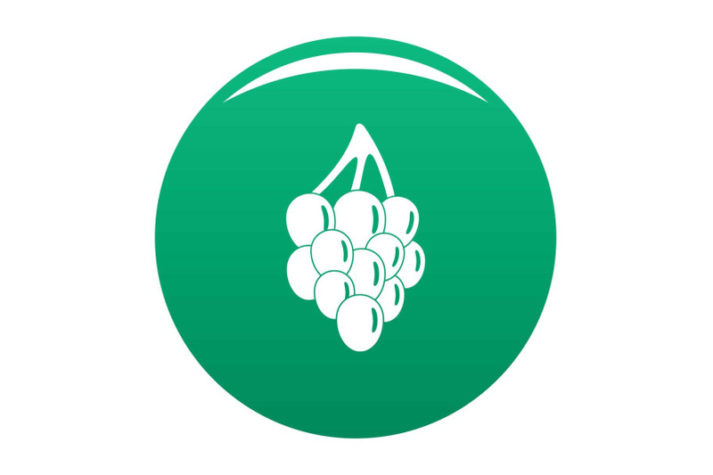 bunch-grape-icon-vector-green