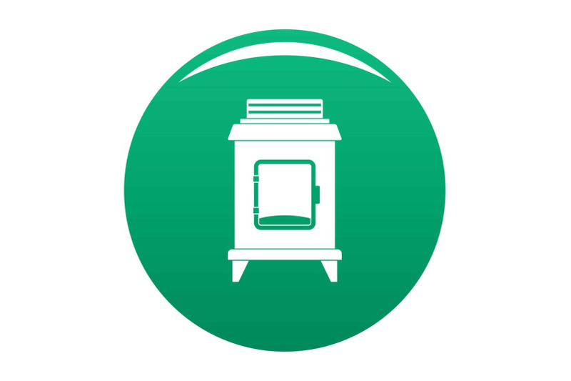 old-oven-icon-vector-green