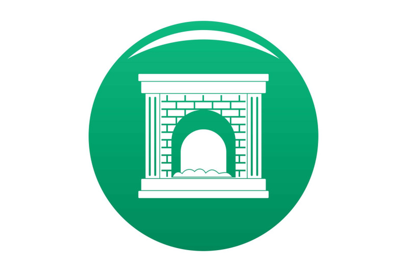 fireplace-for-fire-icon-vector-green