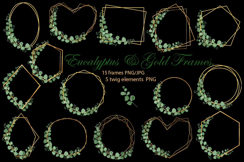 eucalyptus-frame-wedding-gold-frames-png-jpg
