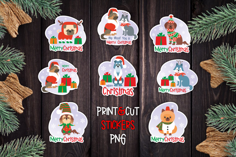 christmas-dog-stickers-png