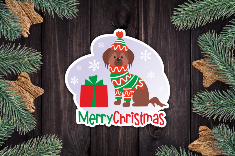 christmas-dog-stickers-png