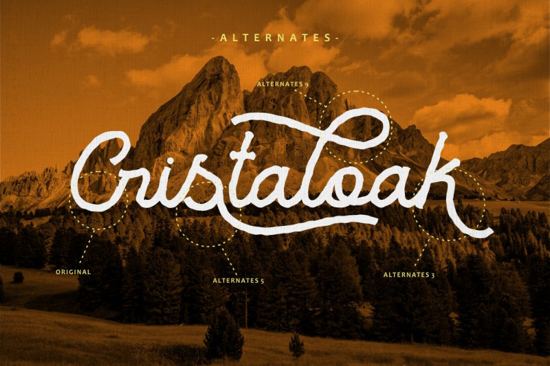 cristaloak-rough-script-font