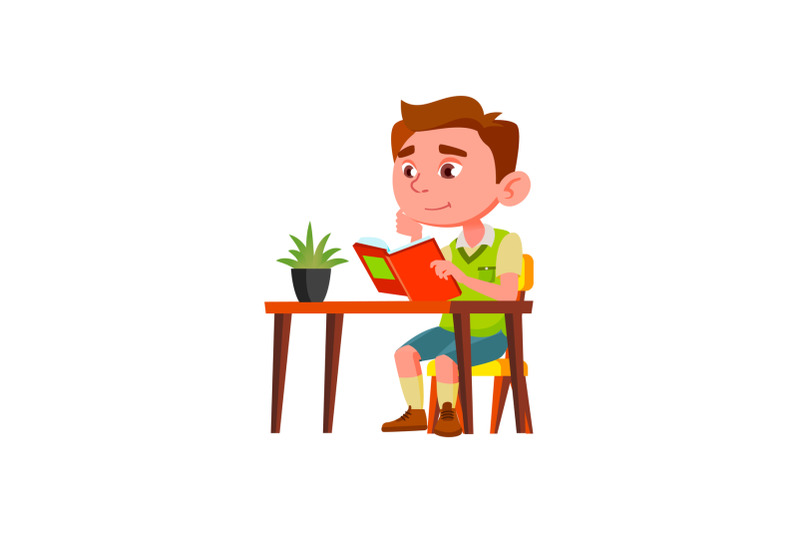 boy-child-reading-interesting-book-at-table-vector