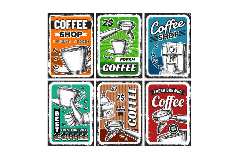 coffee-shop-creative-advertise-posters-set-vector