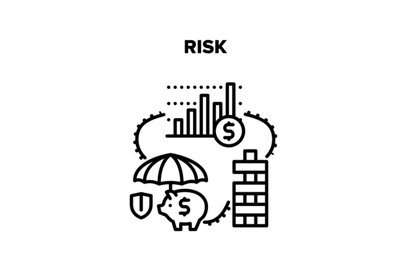 risk-finance-vector-black-illustration