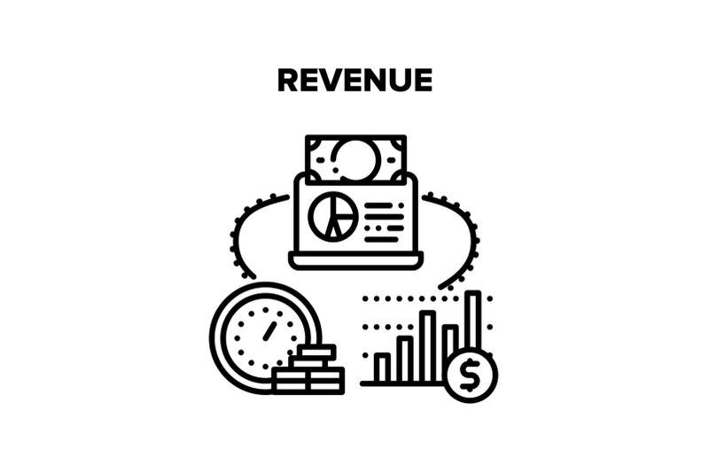 revenue-finance-vector-black-illustration