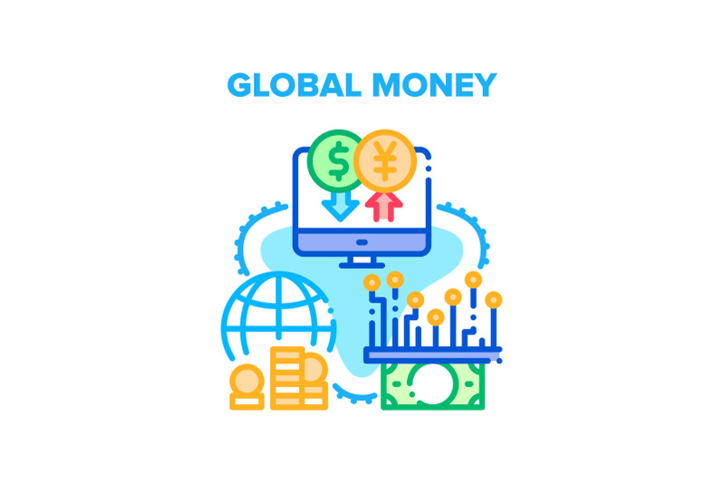 global-money-vector-concept-color-illustration