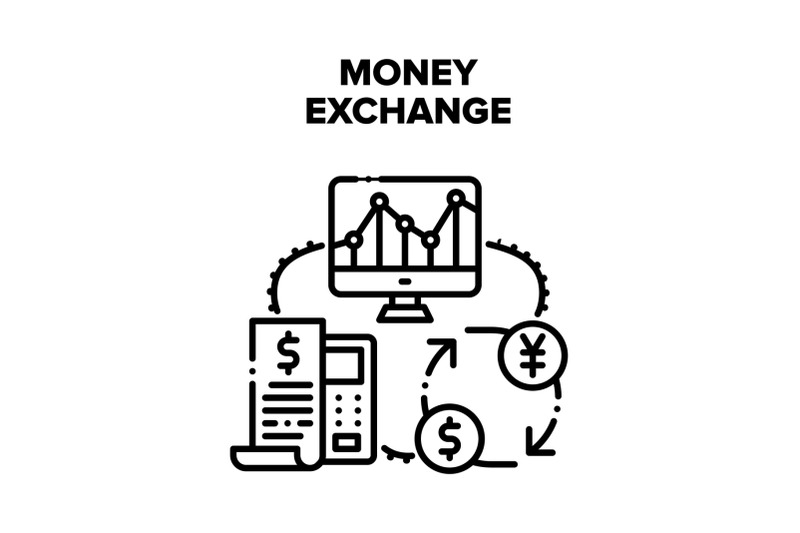 money-exchange-vector-black-illustration