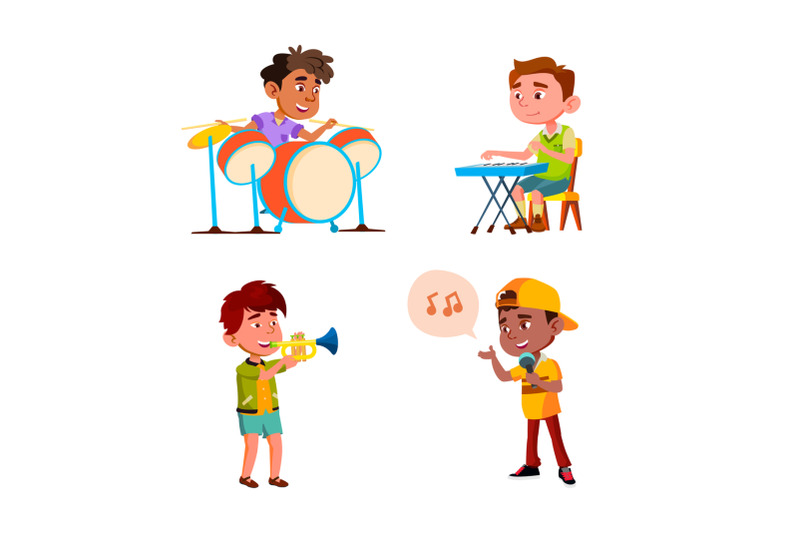 kids-boys-playing-in-music-orchestra-set-vector