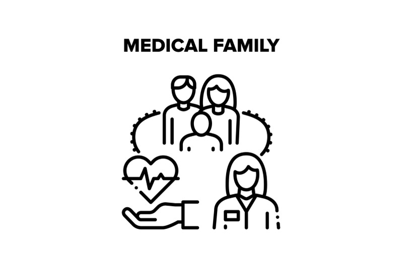 medical-family-vector-concept-black-illustration