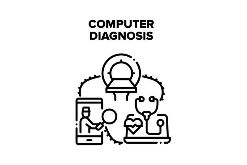 computer-medical-diagnosis-vector-concept