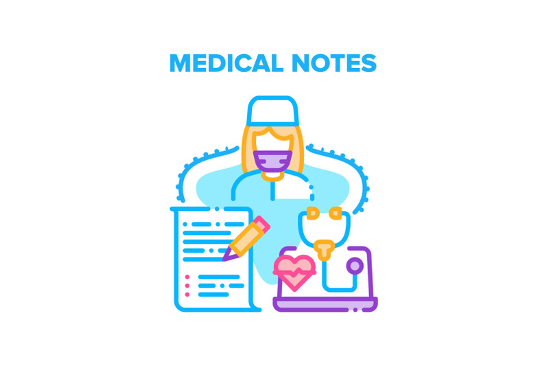 medical-notes-vector-concept-color-illustration