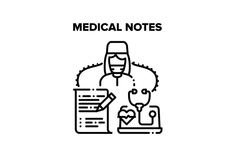 medical-notes-vector-concept-black-illustration