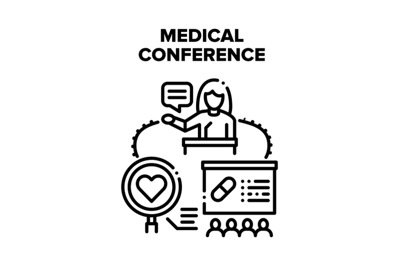 medical-conference-meeting-vector-black-illustration