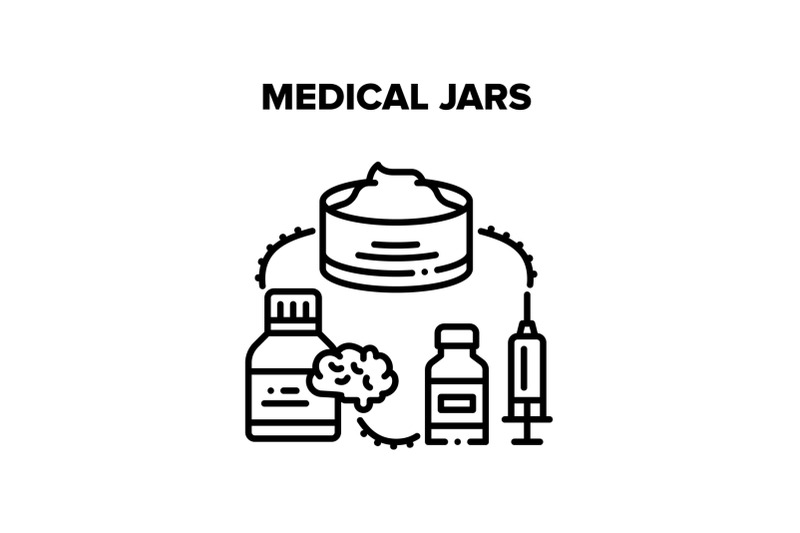 medical-jars-vector-black-illustration